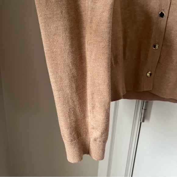 BABATON Parasol Tan V-Neck Button-Up Cardigan Sweater - Picture 6 of 9